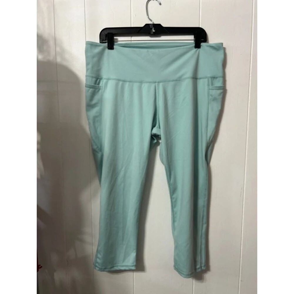 Danskin teal cropped leggings, XL